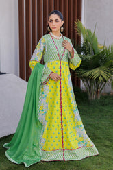 2-PC Printed Cotton Shirt with Chiffon Dupatta CPM-4-027